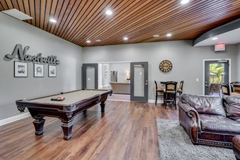 Resident lounge with pool table